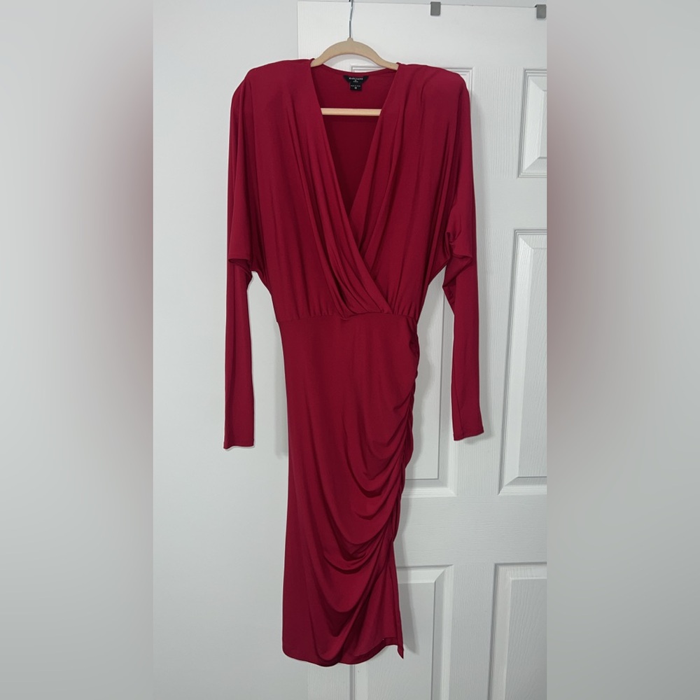 Guess by Marciano Burgundy Long Sleeve Dress - Picture 5 of 8